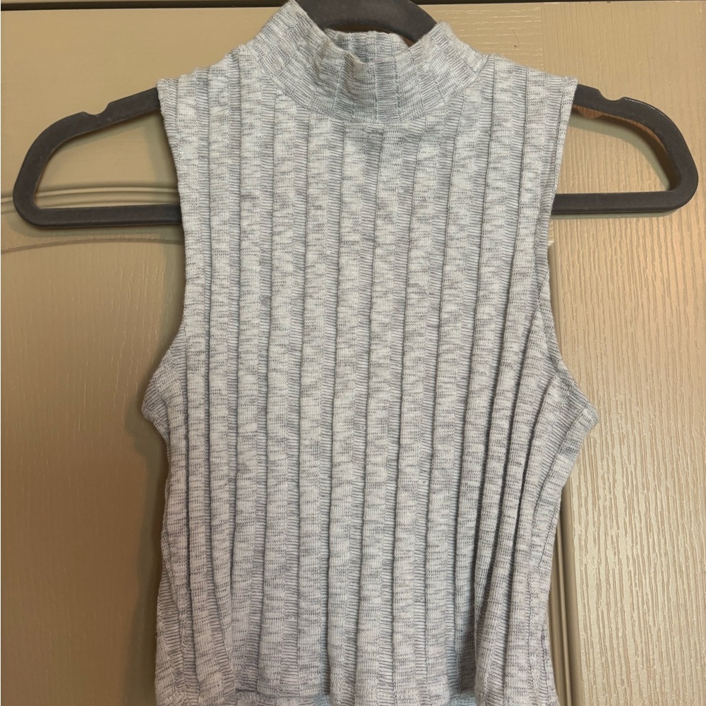 Forever 21 Light Gray Ribbed Tank Top